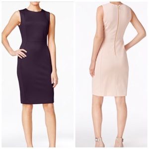 Calvin Klein Scuba Crepe Sheath Pencil Skirt Dress